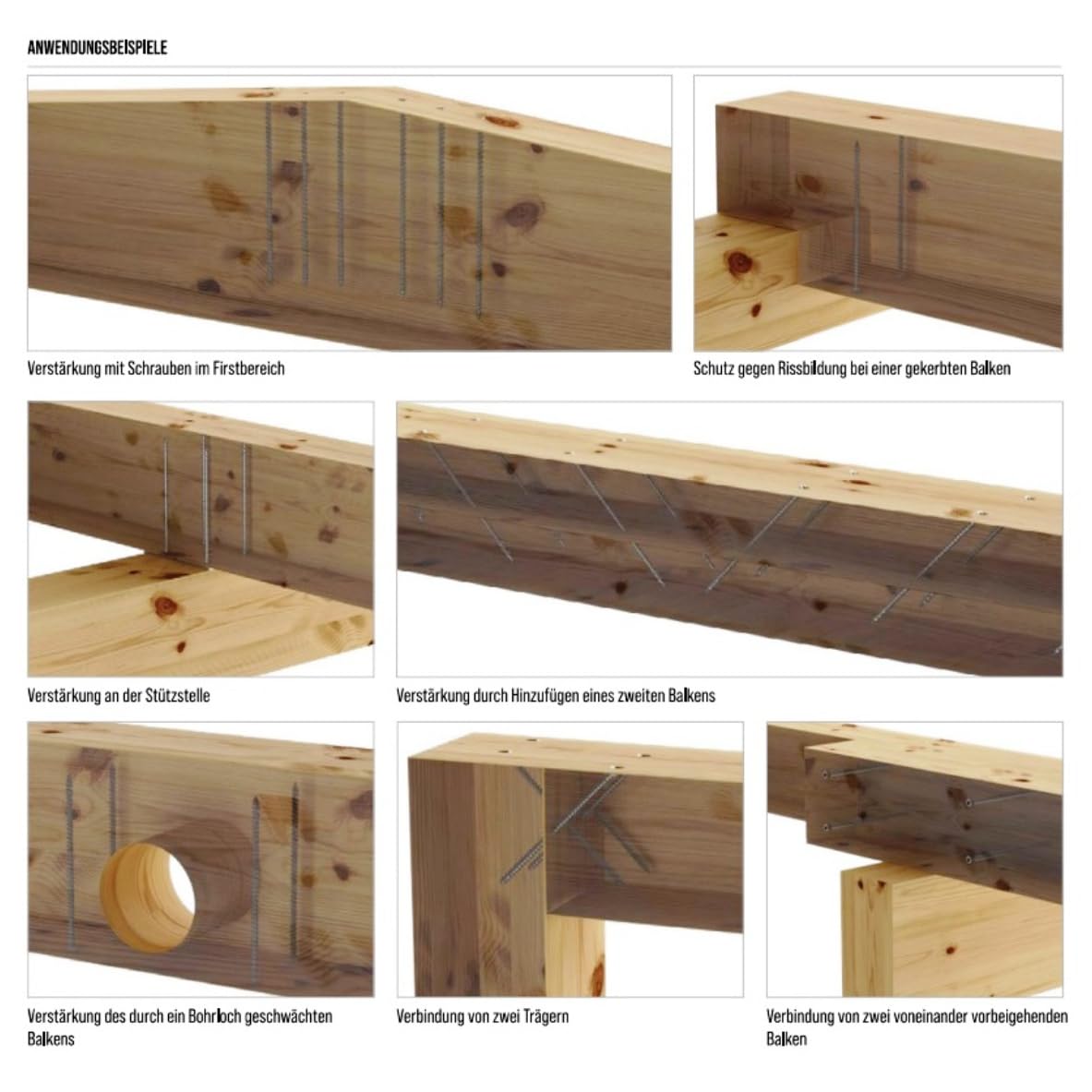 WKFC TORX Viti Per Costruzione In Legno, Filettatura Completa ETA, 50 Pezzi, 8 Mm X 120 Mm, TX40 - Foto 5
