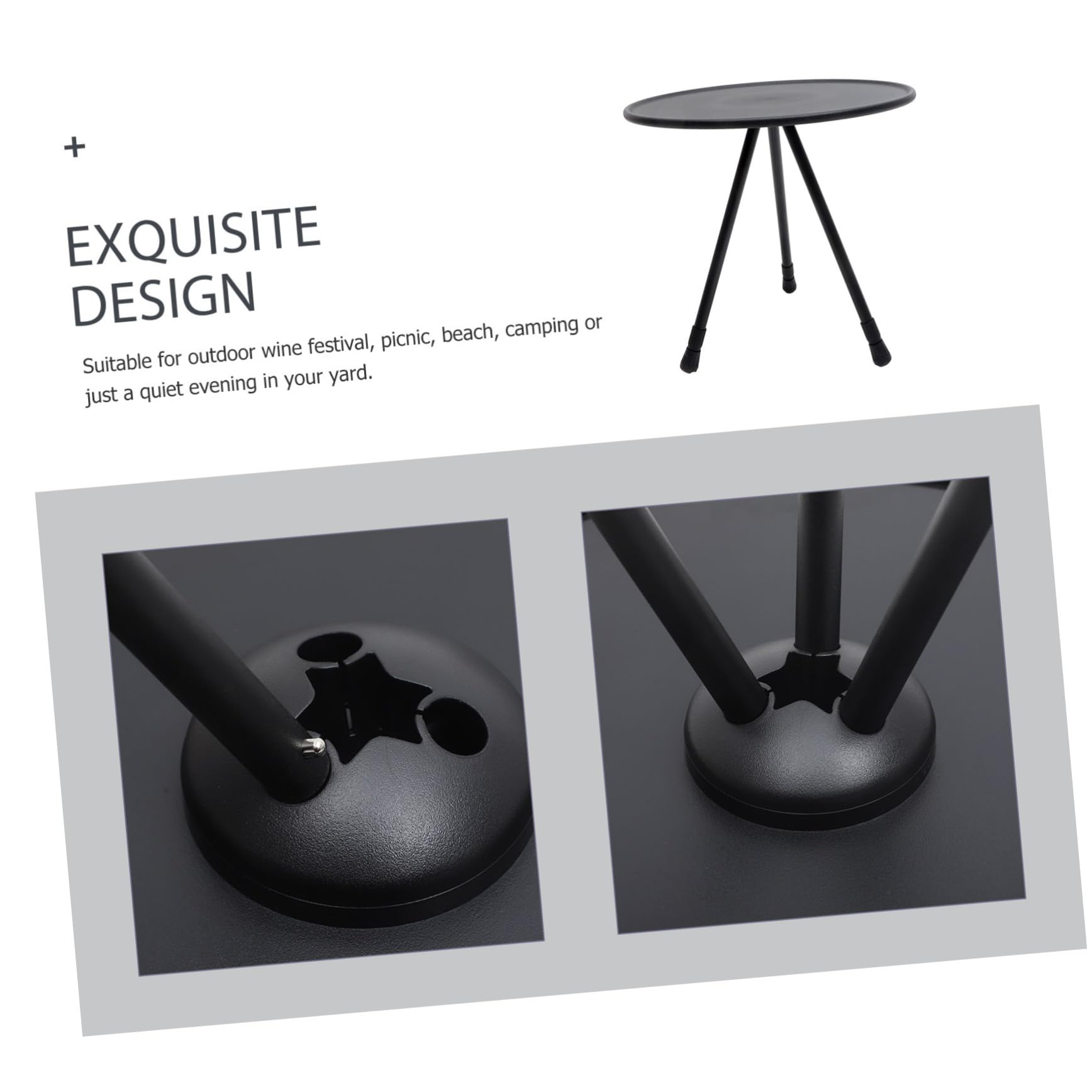 MAGICLULU Tavolo Compatto da Campeggio Pieghevole e Portatile in Acciaio Inox, Leggero per Picnic e Gite in Spiaggia