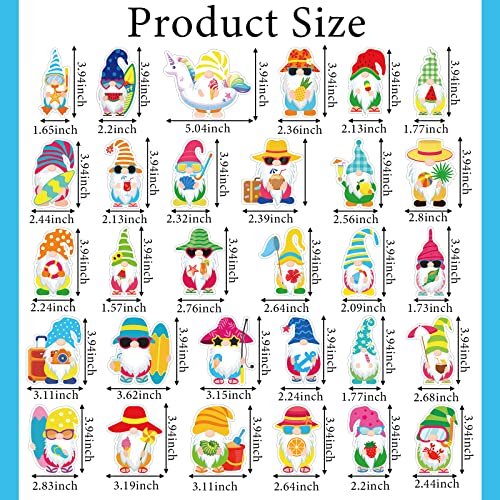 Set de 30 imanes decorativos verano en forma de gnomo miniatura 2
