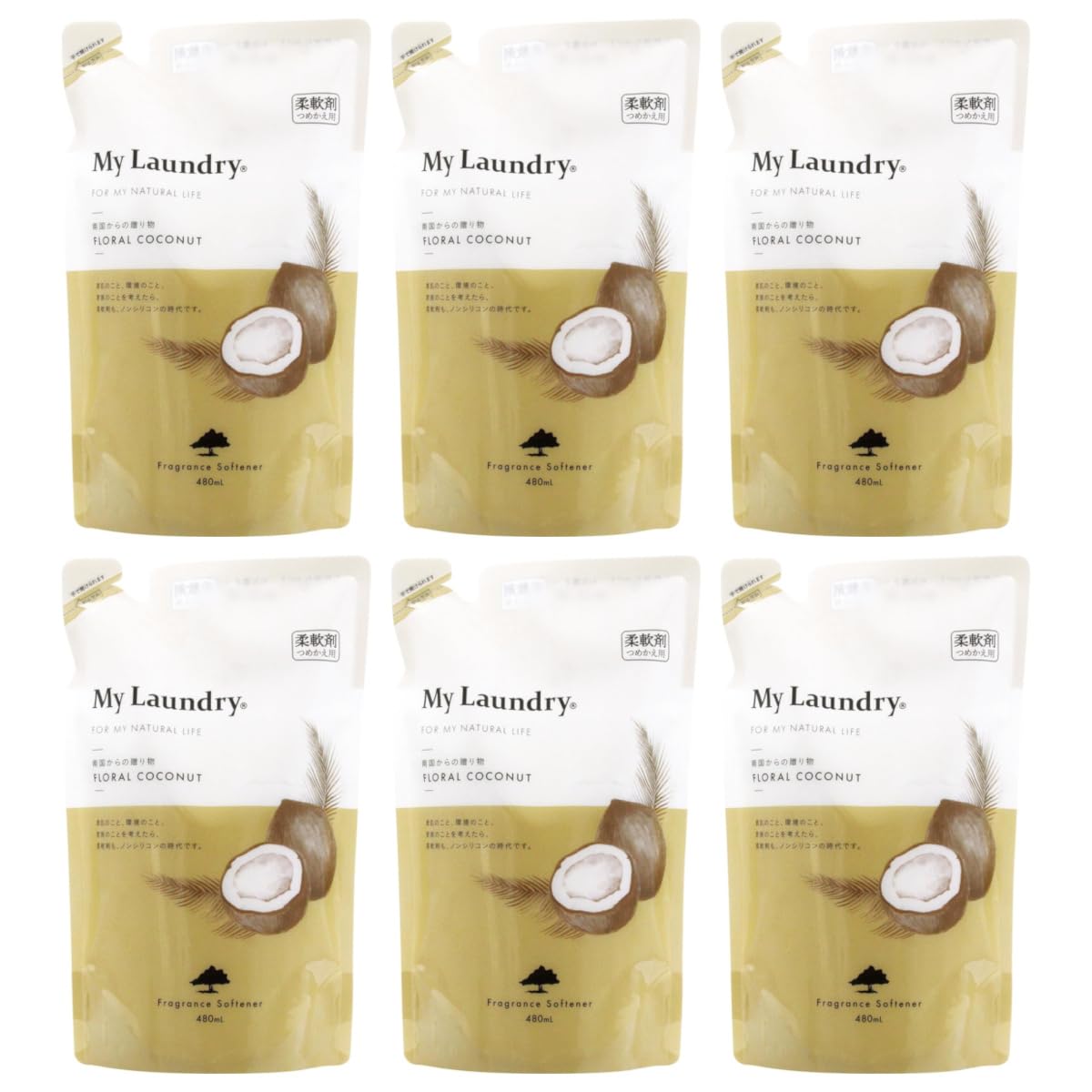 マイランドリー 詰替用 480mL　ココナッツの香り　お得な5個＋1個セット商品画像
