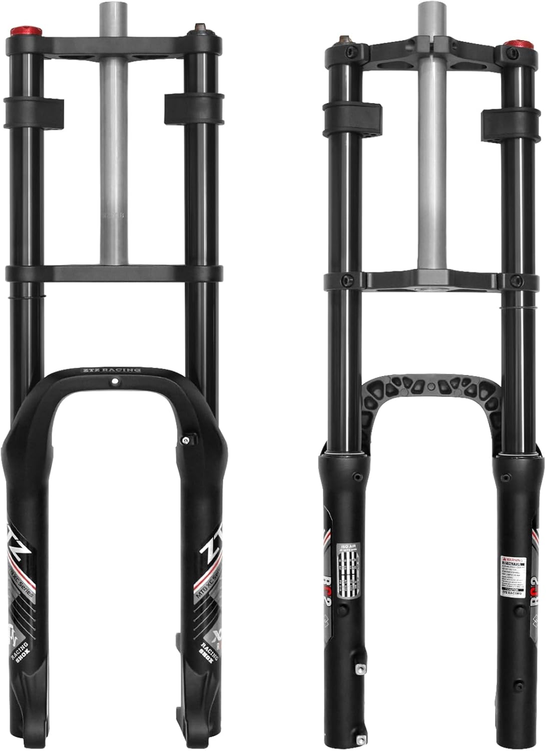 ZTZ 20 * 4.0 inch Fat Tire Oil Spring Suspension Fork - 180mm Travel, 135mm Spacing Hub, 9mm QR, Double Crown Shock Front Fork, Fit for Fat Snow Beach Ebikes