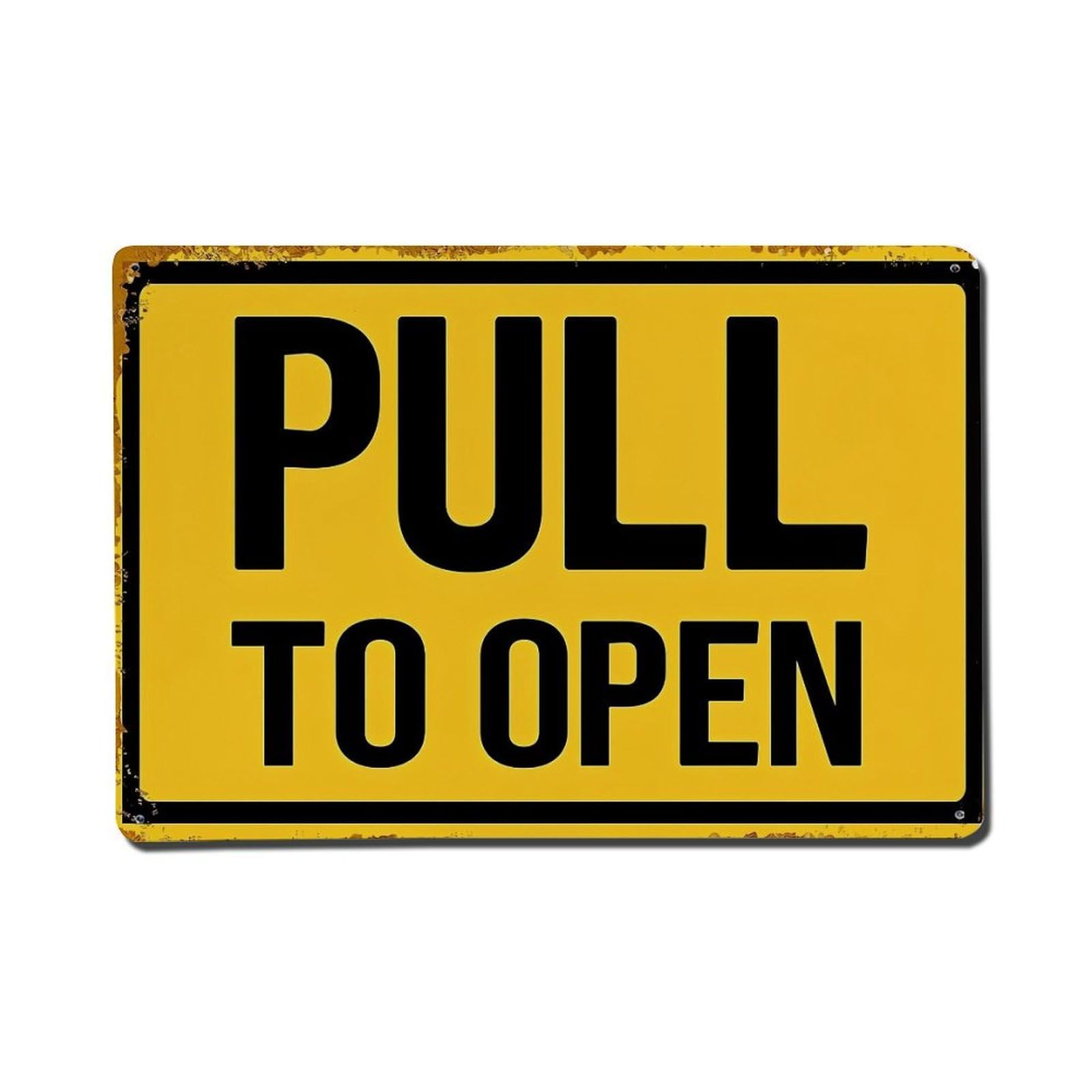 Pull To Open Sign Pattern Tin Sign Metal Poster Vintage Metal Signs for Home Man Cave Bar Cafe Kitchen laundry room Wall Decorations Gift 8x12Inch