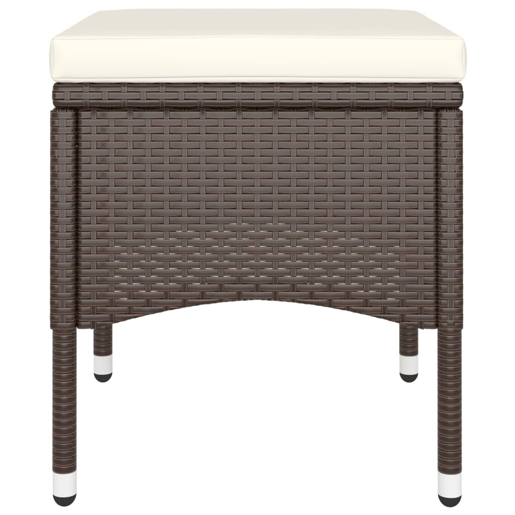 ShGaxin Set bistrot da giardino 5 pezzi rattan PE vetro temperato marrone, set tavolo e sedie giardino, tavolo terrazza esterna e sedie, set terrazza, mobili da giardino esterno - 3058371