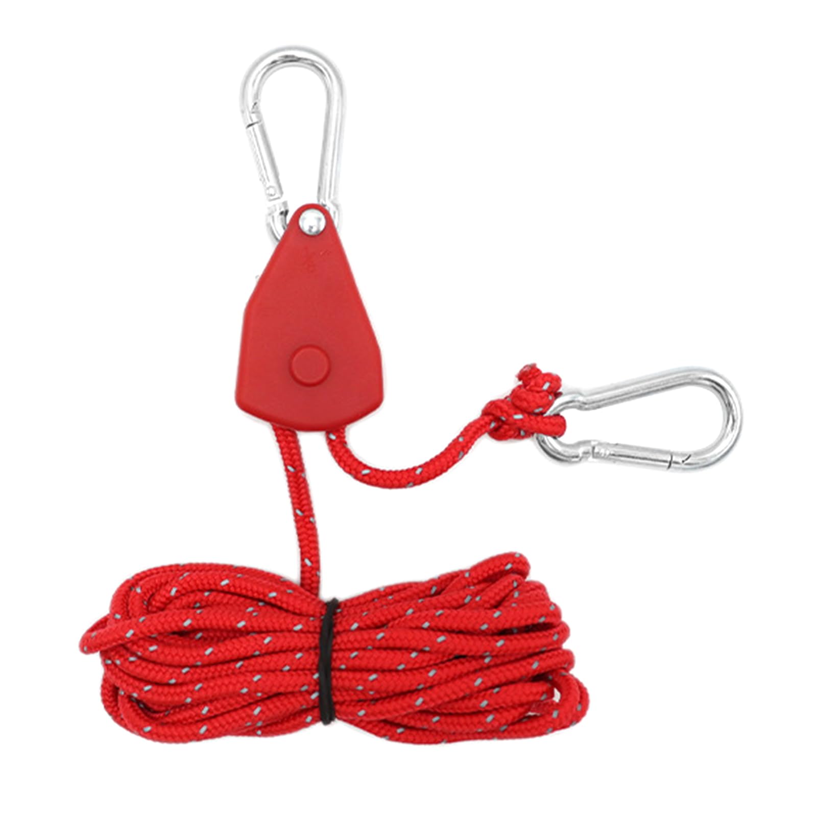 Psdndeww Red 4 Pcs Tent Guy Rope Pulley Camping Cord Pulley System Outdoor Tent Guide Cord Adjuster Camping Awning Tent