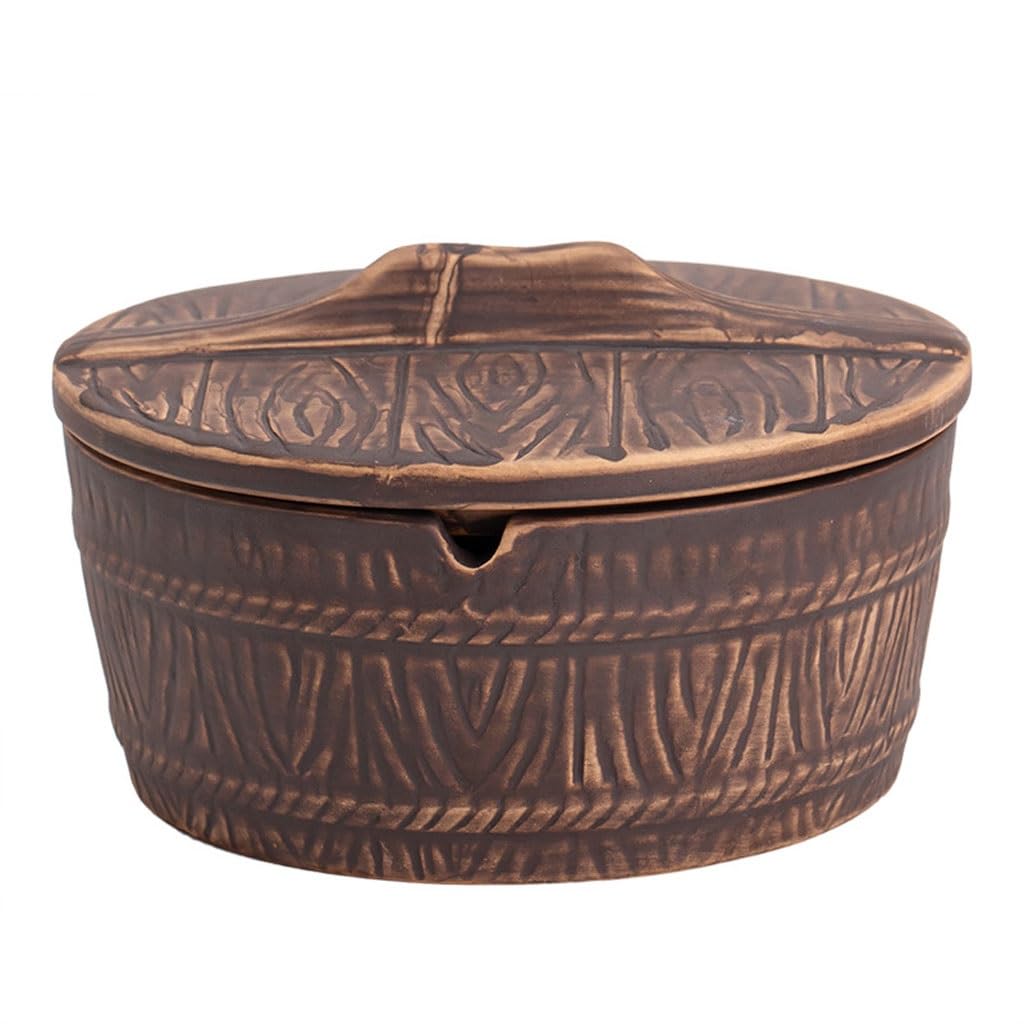 Gthtuhfd Ash Tray 12.4 * 7.3Cm Ceramic Ashtray Home Creative Coffee Table Tea With Lid Decorative Ornaments Ashtray For Outside Patio