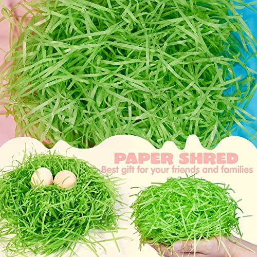 JOYIN 12oz (340g) Ostergras, 6 Farben, recycelbare Papierschnitzel für Osterkörbchenfüller, Ostereiersuche, Osterpartygeschenk, Ostergeschenkdekoration