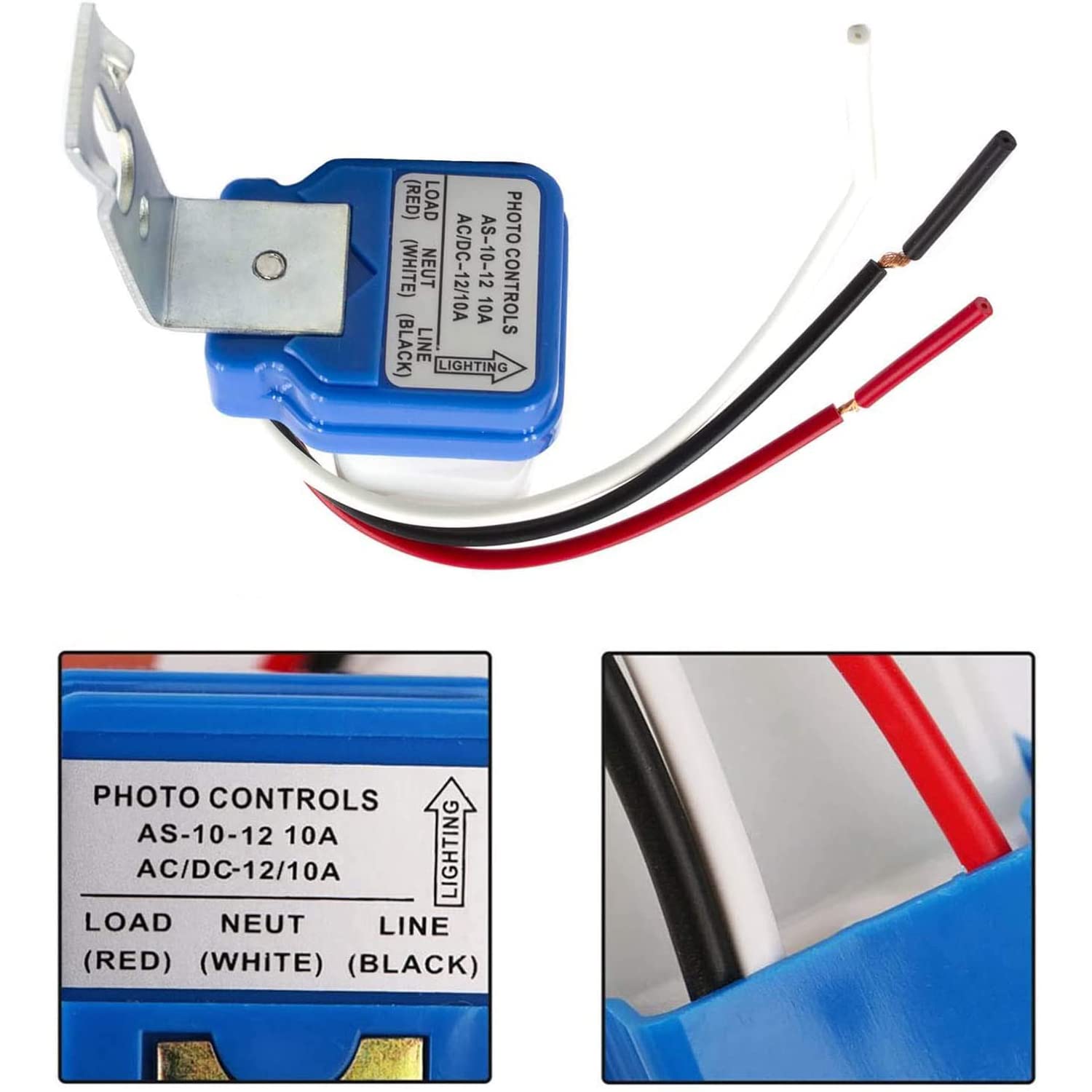 AC/DC12V 10A Automatic Auto On Off Light Switch Photocell Sensor 2 Pcs