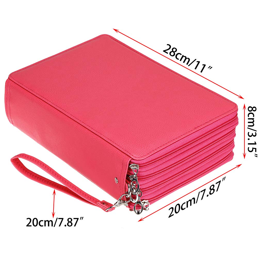 36 Fori Astuccio per matite colorate Borsa per matite da disegno di grande capacità, astuccio per matite colorate professionale in nylon, astuccio da trasporto impermeabile per adulti, studenti