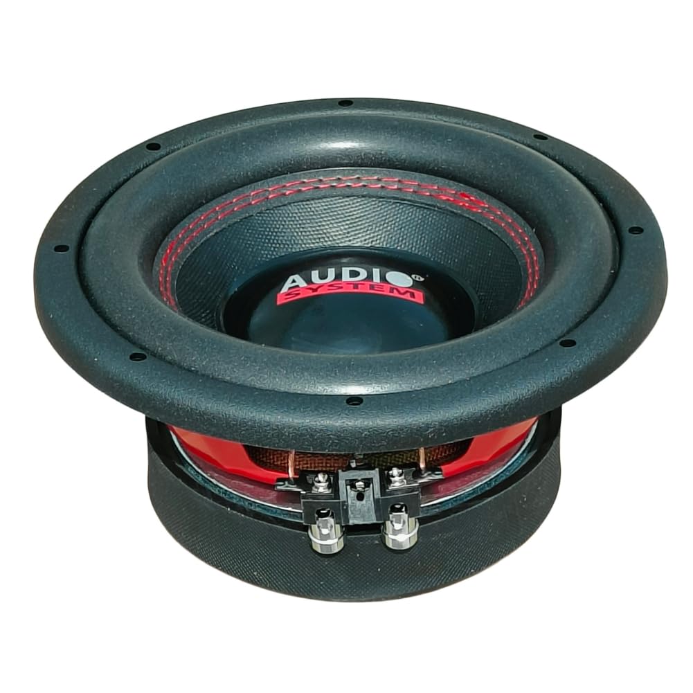 KIT SET PER AUDIO SYSTEM ASY8, 1 subwoofer da 20 cm 200 mm 8" di diametro, doppia bobina, dual voice coil 2+2 ohm, 400 watt rms 600 watt max, per auto, 1 pezzo
