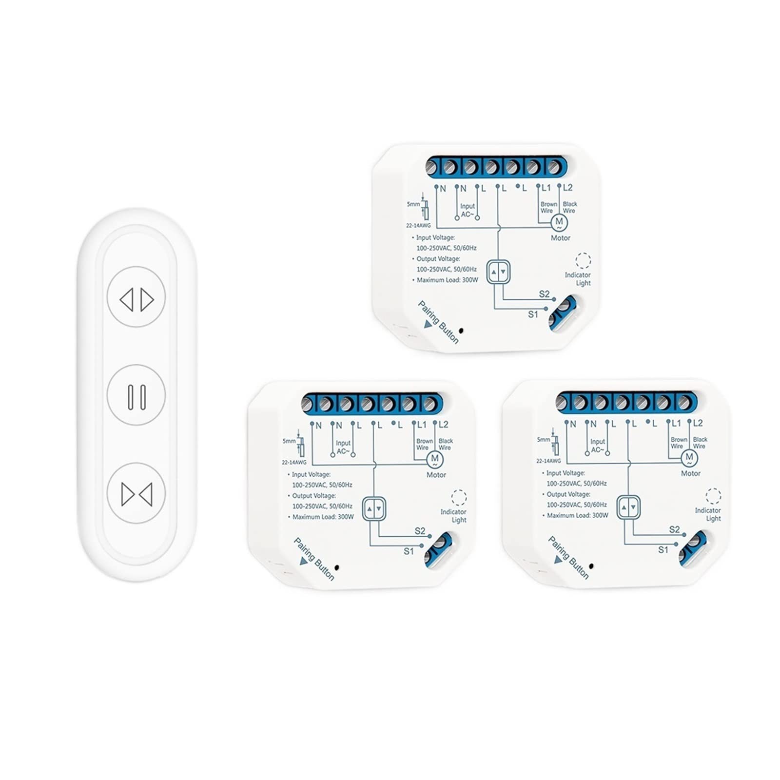 Cortina eléctrica inteligente de bricolaje Módulo de interruptor de cortina de vida inteligente Tuya, persianas con Control remoto, persiana enrollable + temporizador de aplicación WIFI, hogar intelig