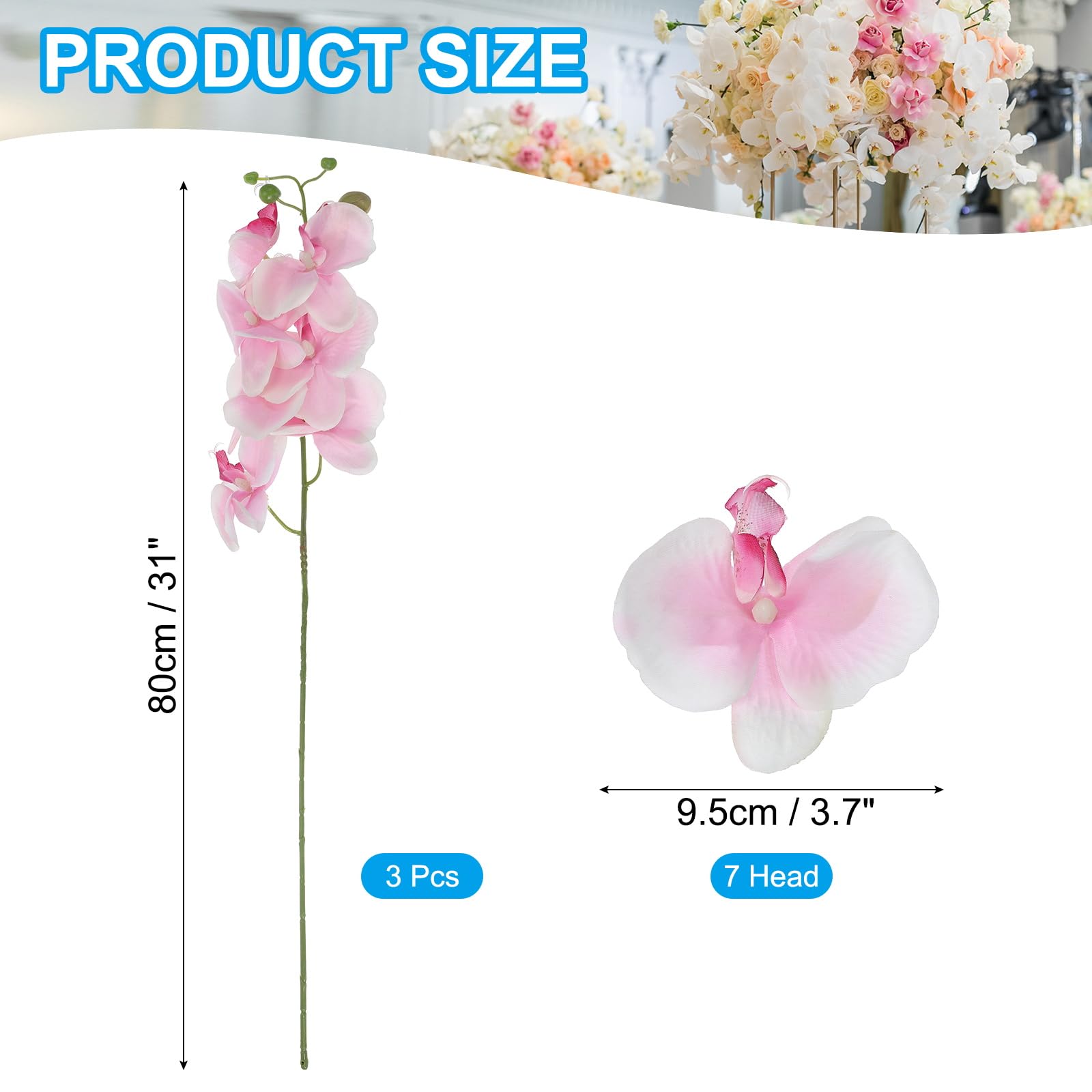 PATIKIL Artificial Orchid Stems 31" - Image 2