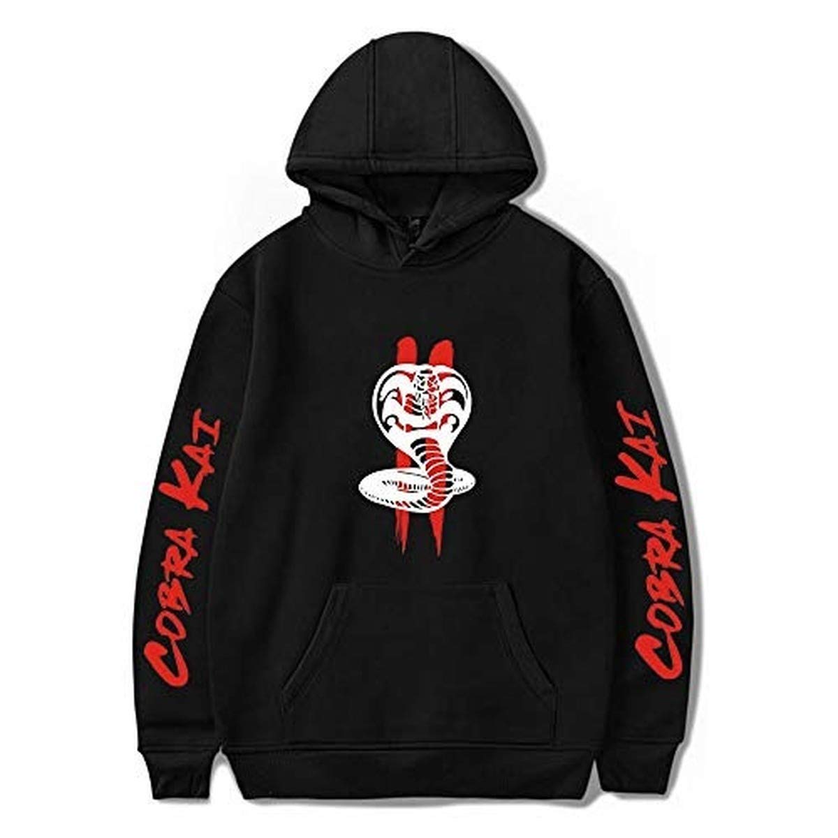 YicoolCobra Kai Hoodies Karate Kid Men Women Sweatshirts Hooded Casual Popular Pattern Pocket Pullover (Black1,X-Small)