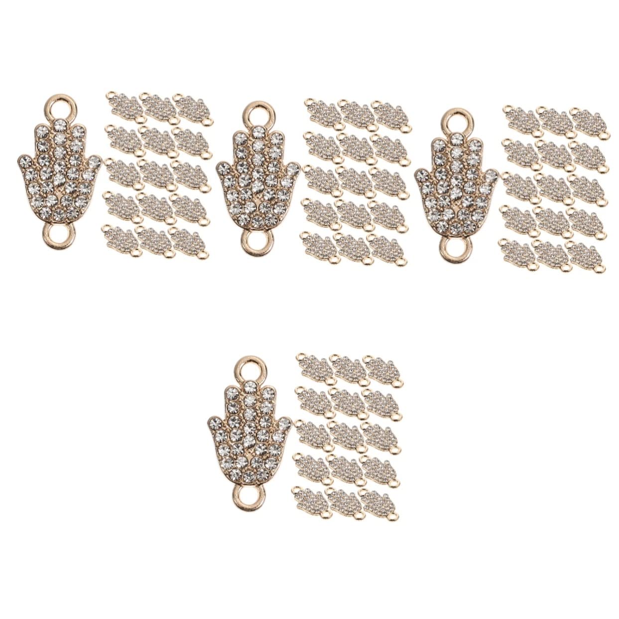 SHINEOFI 40 Pz Pendente Appeso Fascino Della Mano Fascini Fai Da Te A Mano Fascini A Forma Di Mano Connettore Di Collegamento Artigianato Fascino Appeso Fascini Della Mano Connettore Di