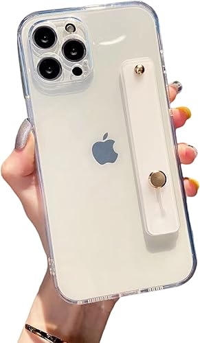 ELTIIGO Funda diseñada para iPhone 13 Pro Max de 6.7 pulgadas con soporte para correa, funda protectora de lujo suave galvanizada con lazo ajustable