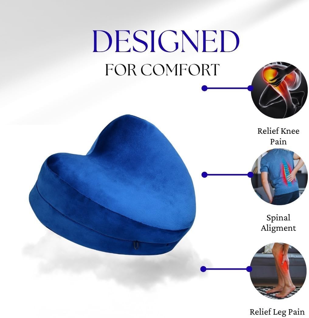 Memory Foam Knee Pillow for Sleeping – Orthopedic Side Pillow for Sleeping, Knock Knee Corrector(RENDOM Colour)