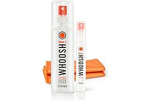 Whoosh! Screen Cleaner Kit: Crystal Clear, Streak-Free Screens - 3.7oz Spray, Wipes, Microfiber Cloths