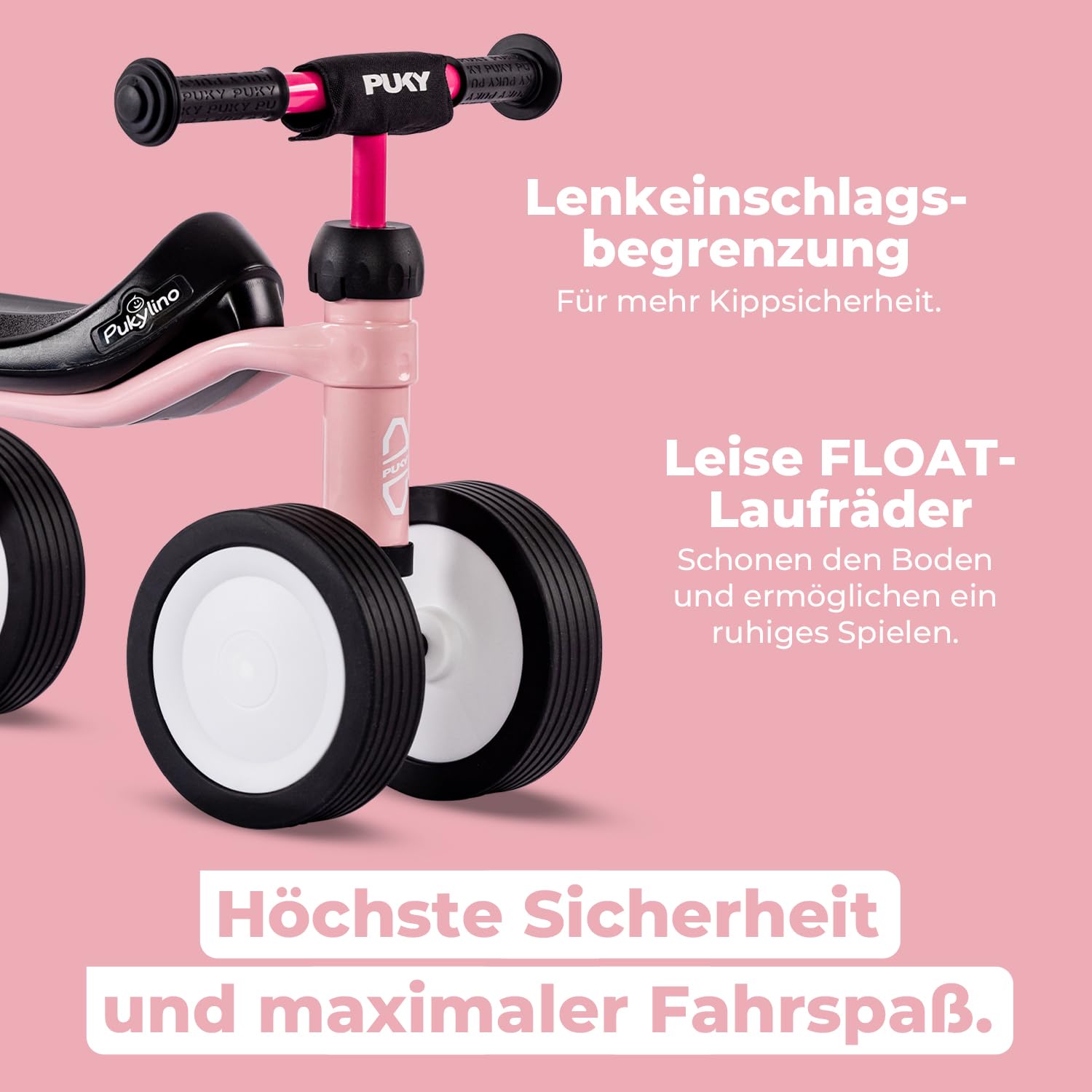 PUKY PUKYLINO | Kinder Laufrad ab 1 Jahr | Optimale Mobilitätsentwicklung & Lauflernrad ab 1 Jahr | Hochwertiger Stahl mit stoßfester Pulverbeschichtung | Balance Bike & Float-Laufräder