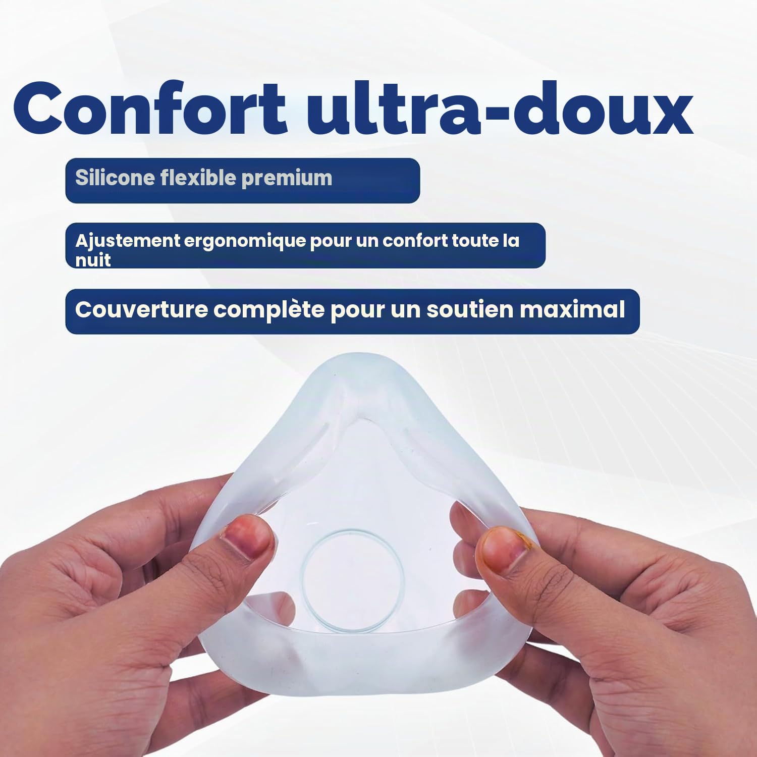 Kit de rechange pour Resmed Airfit F20 avec petit, moyen | grand coussin, variantes de couvre-tête, cadre, clips de grande valeur et déconnexion rapide - couvre le nez et la bouche (grand ensemble de