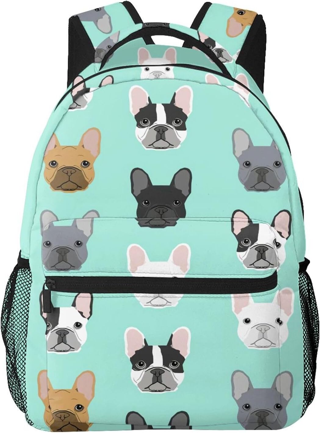 Dog Cool French Bulldog Backpack For School Laptop Bags Bookbag Big Casual Daypack For Student Girls Boys Kids Teens Travel Sports Work