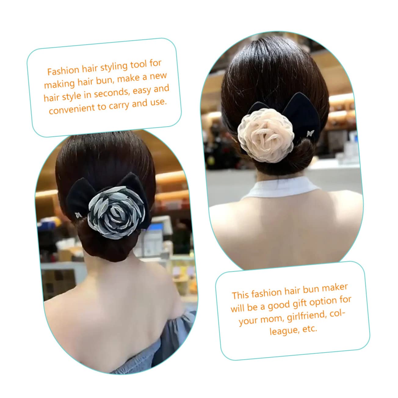 Hairpin Set Bun Maker Hair Ribbon Women Girls Teens Hair Bun Shaper Styling Tool