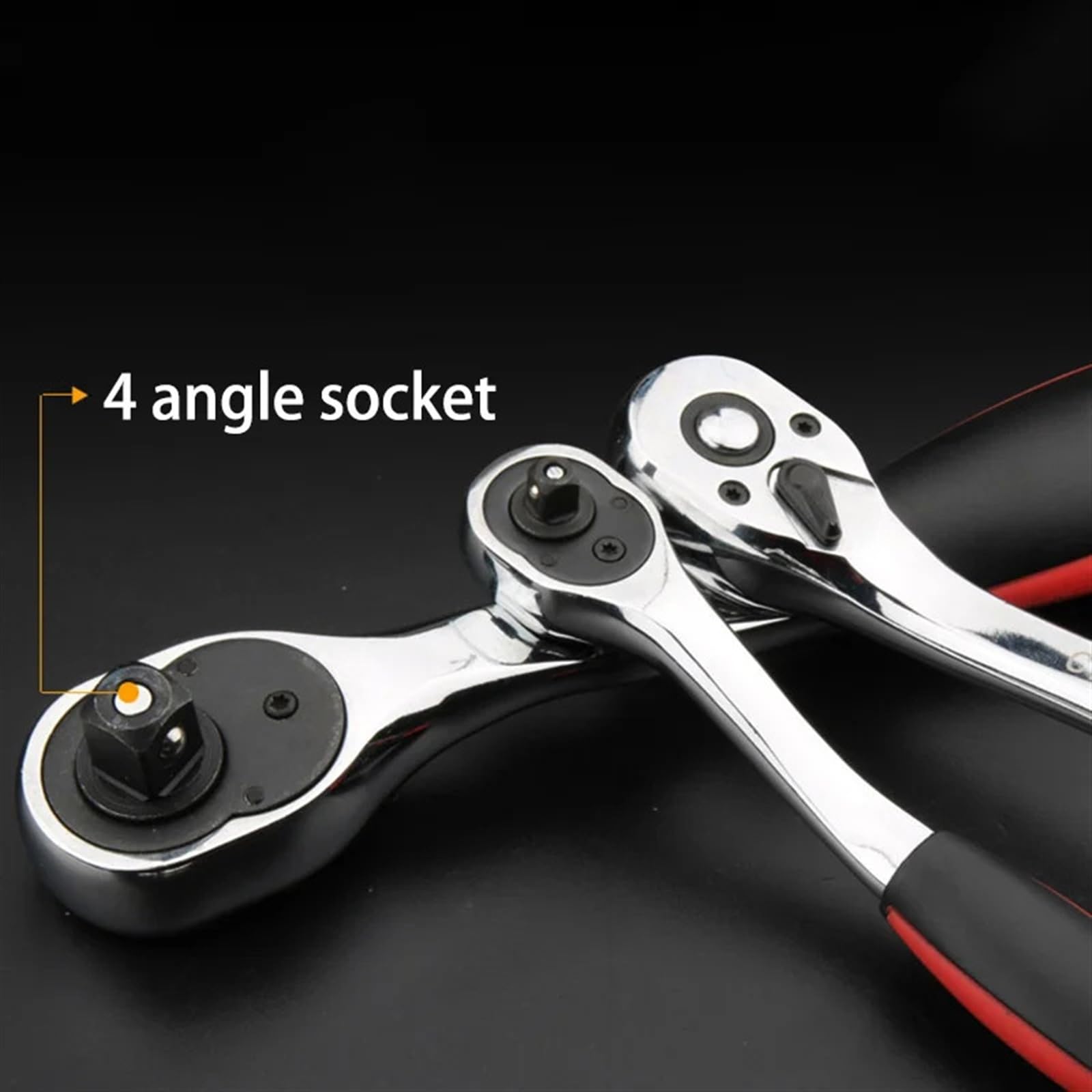 Trinquete Reversible,RáPida Llave De Carraca Llave dinamométrica de acero de 1/4 "3/8" 1/2 "Llave de trinquete automática de 24 dientes llave profesional de liberación rápida for ahorro de trabajo for