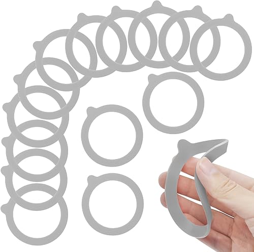 12 Piezas Juntas de Repuesto de Silicona para Frascos, Anillos de Sellado de Goma Herméticos para Frascos de Vidrio con Tapa de Clip, Anillos de