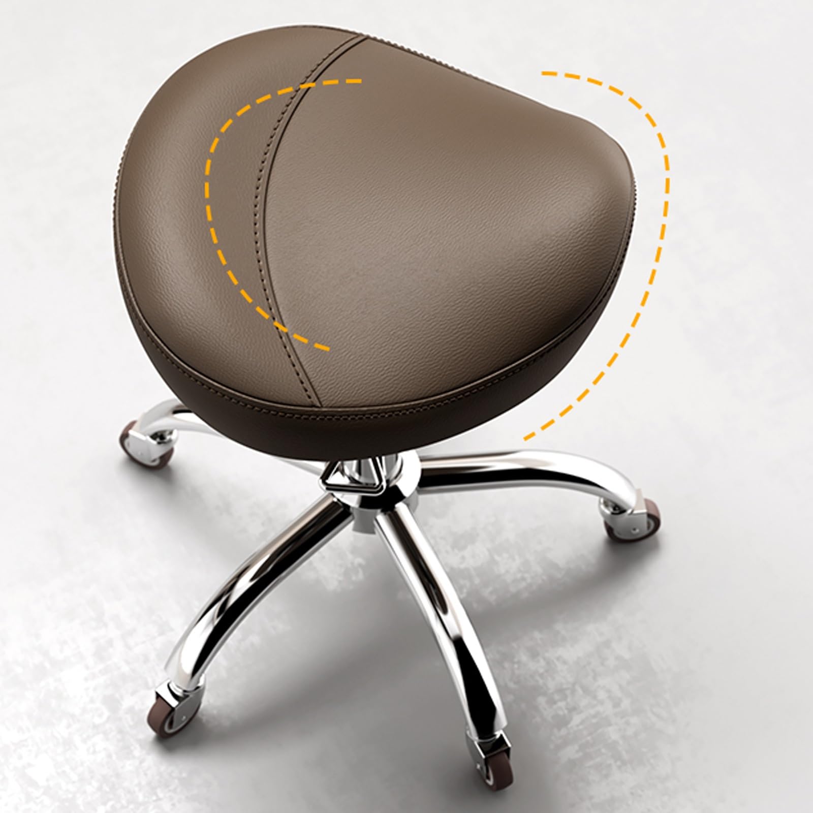 Taburete giratorio con ruedas de altura ajustable para tatuaje, laboratorio, masaje, salón, spa, dibujo, uñas, superficie de piel