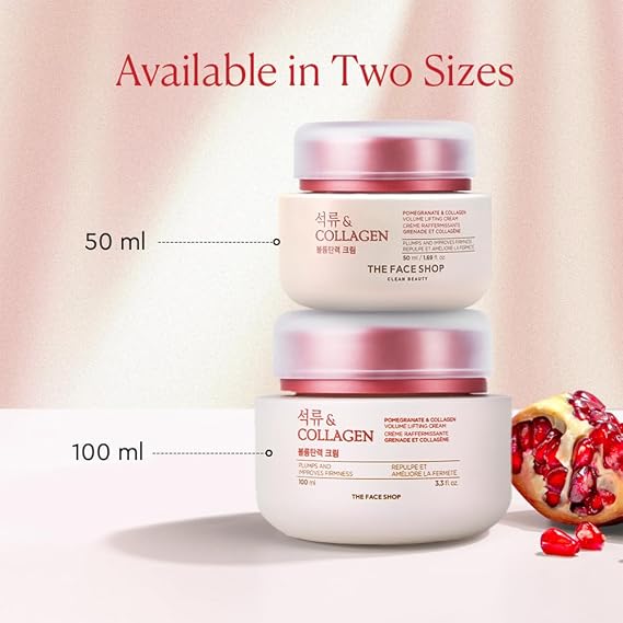 The FACE SHOP Pomegranate & Collagen Volume Lifting Cream، 3.38 Fl Oz (حزمة 1)