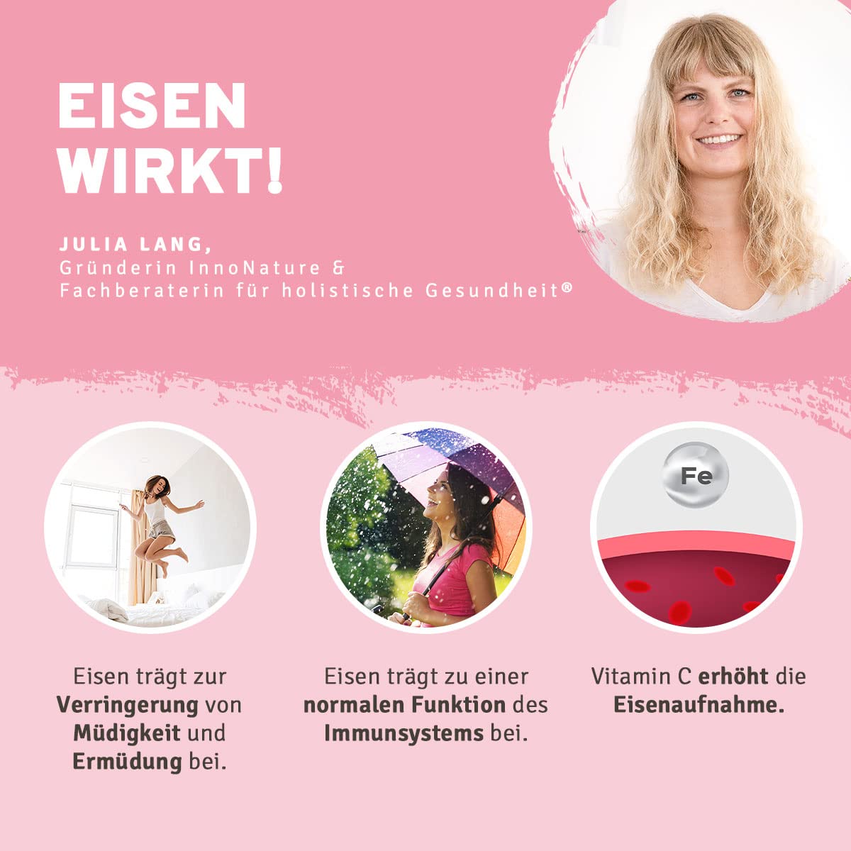 Natürliches Eisen + Vitamin C aus Curryblatt-Extrakt und Hagebutte-Extrakt. 14-28mg reines Eisen und 80-160mg Vitamin C pro Tagesdosis.120 Kapseln im 2-4 Monatsvorrat. Vegan + hergestellt in DE.