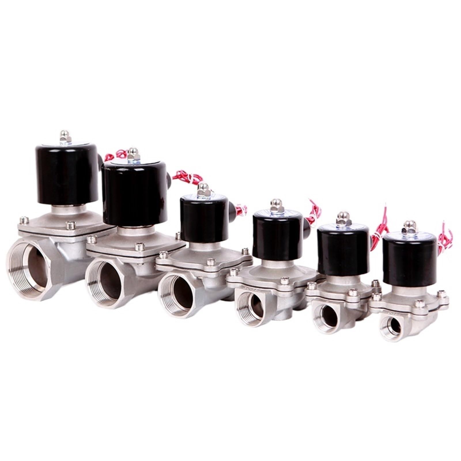 DN15 DN20 DN25 DN50 Electric Solenoid Valves Water Normally Closed 2-Way Stainless Steel 1/2 3/4 1 2 Inch Coil 12V 24V 110V 220V 1Pcs(1",EPDM-Seal_380VAC)