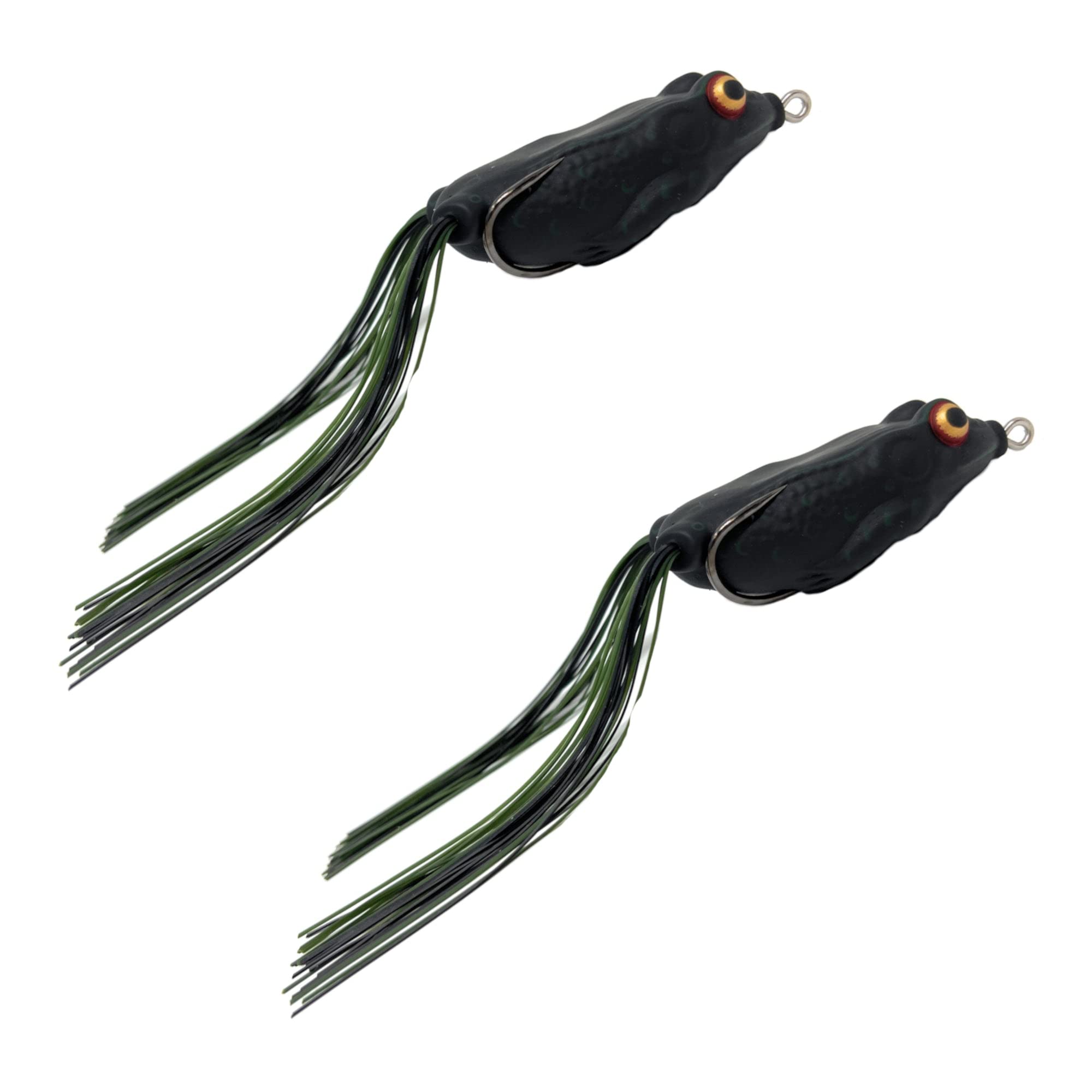 Reaction Tackle Hollow Body Frogs - Weedless Topwater Frog Lure for Largemouth Bass, Snakehead and Pike - 2.5-Inch Soft Plastic Hollow Body Lures for Heavy Cover (2-Pack)