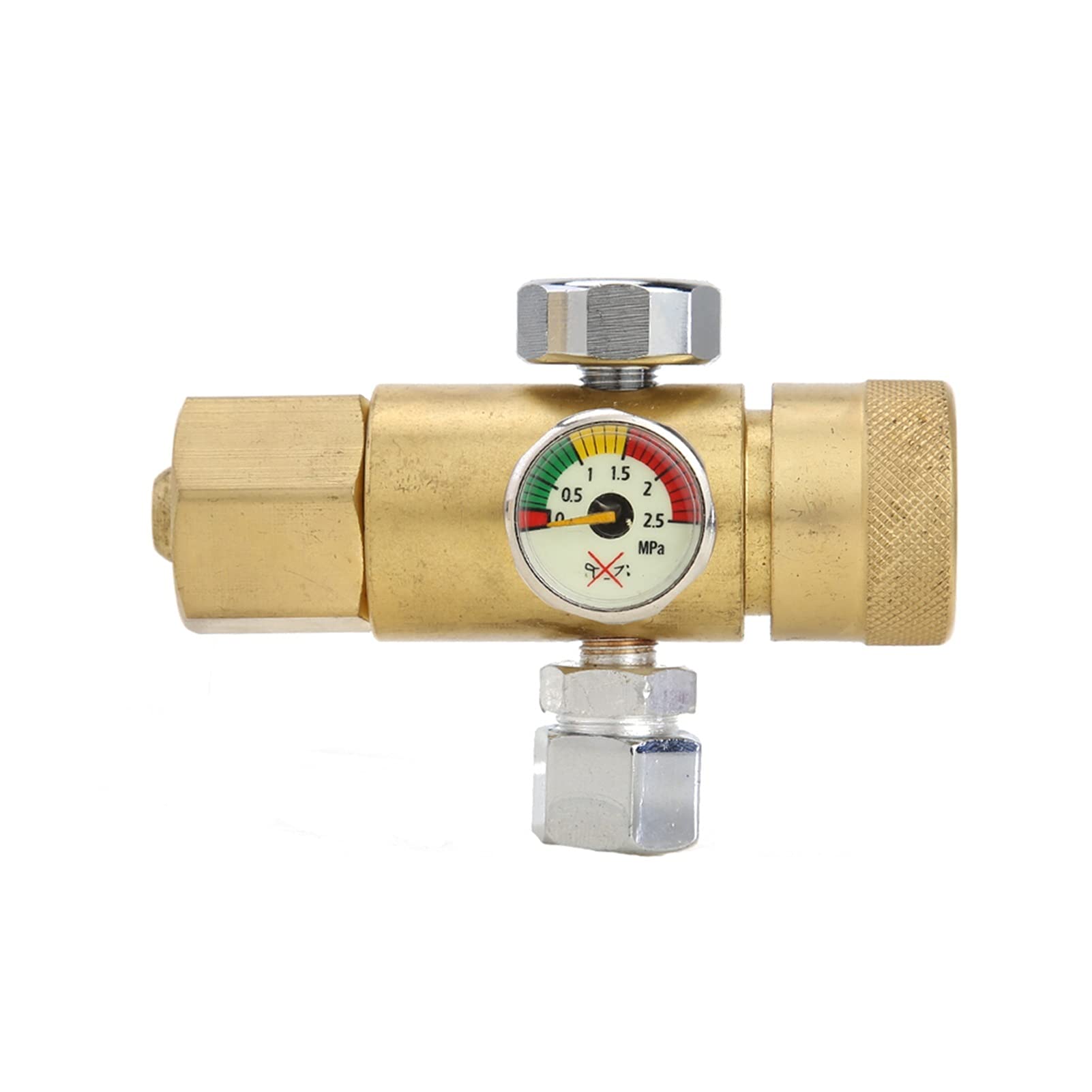 Regolatore Riduttore di Pressione del Gas di Ossigeno di Rame, regolatore da 0,4-25 mpa regolatore di Flusso dell'Aria misuratore del misuratore di misurazione del misuratore di Pressione