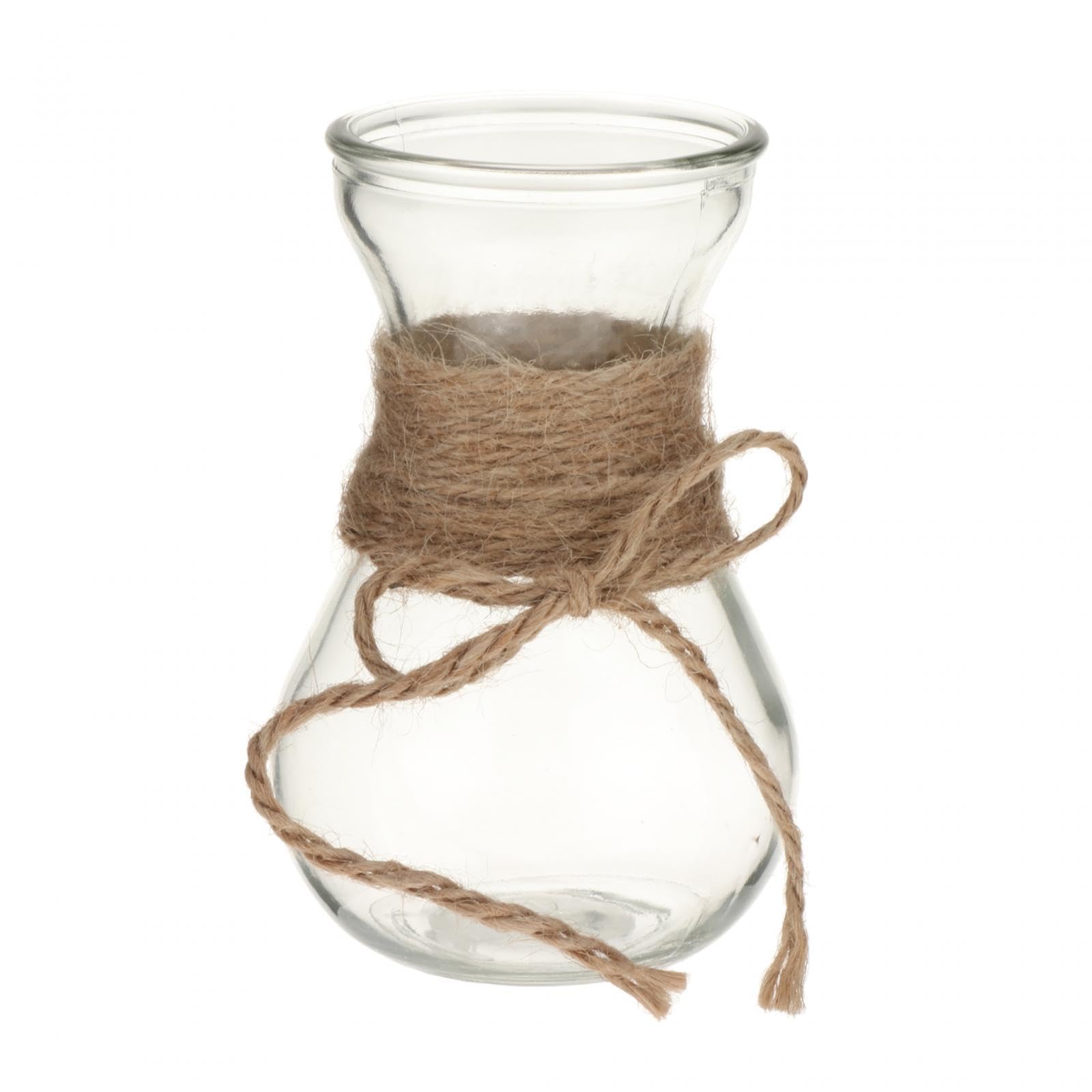 Vaso Decorativo in Stile Country Moderno, Eleganti Fioriere, Accessori per La Casa per Matrimoni, Soggiorno, Tavolo da Regalo, Decorazione del Tavolo, 12x con Corda