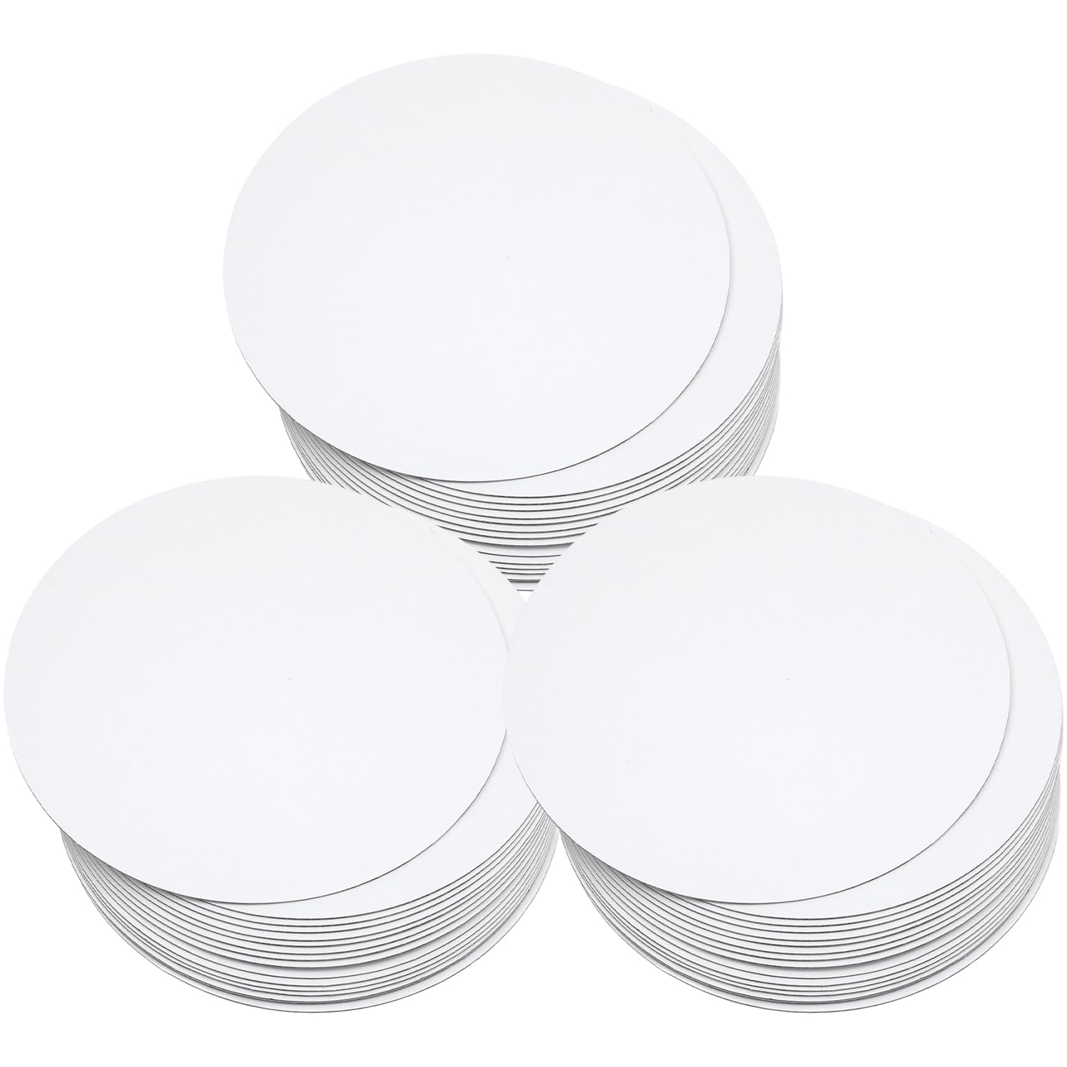 qiqee Tableros blancos redondos para tartas de 10 pulgadas, paquete de 70 unidades, base redonda, placa de cartón de grado alimenticio (más delgada pero más fuerte)