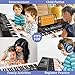 Vangoa 61-Key Light-Up Keyboard Piano for Beginners, 350 Tones & Timbres, 3 Teaching Modes, With Microphone, Black
