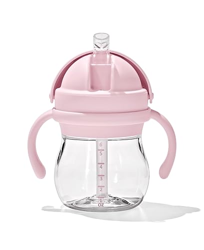 OXO Tot Transitions - Vaso de paja con asas extraíbles, 6 onzas, flor