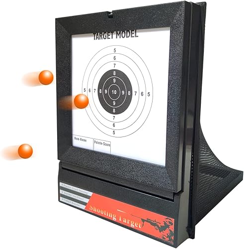Airsoft Target Net plegable con 20 piezas de papel de disparo, reutilizable portátil BBS recogedor de pellets entrenamiento para interiores y