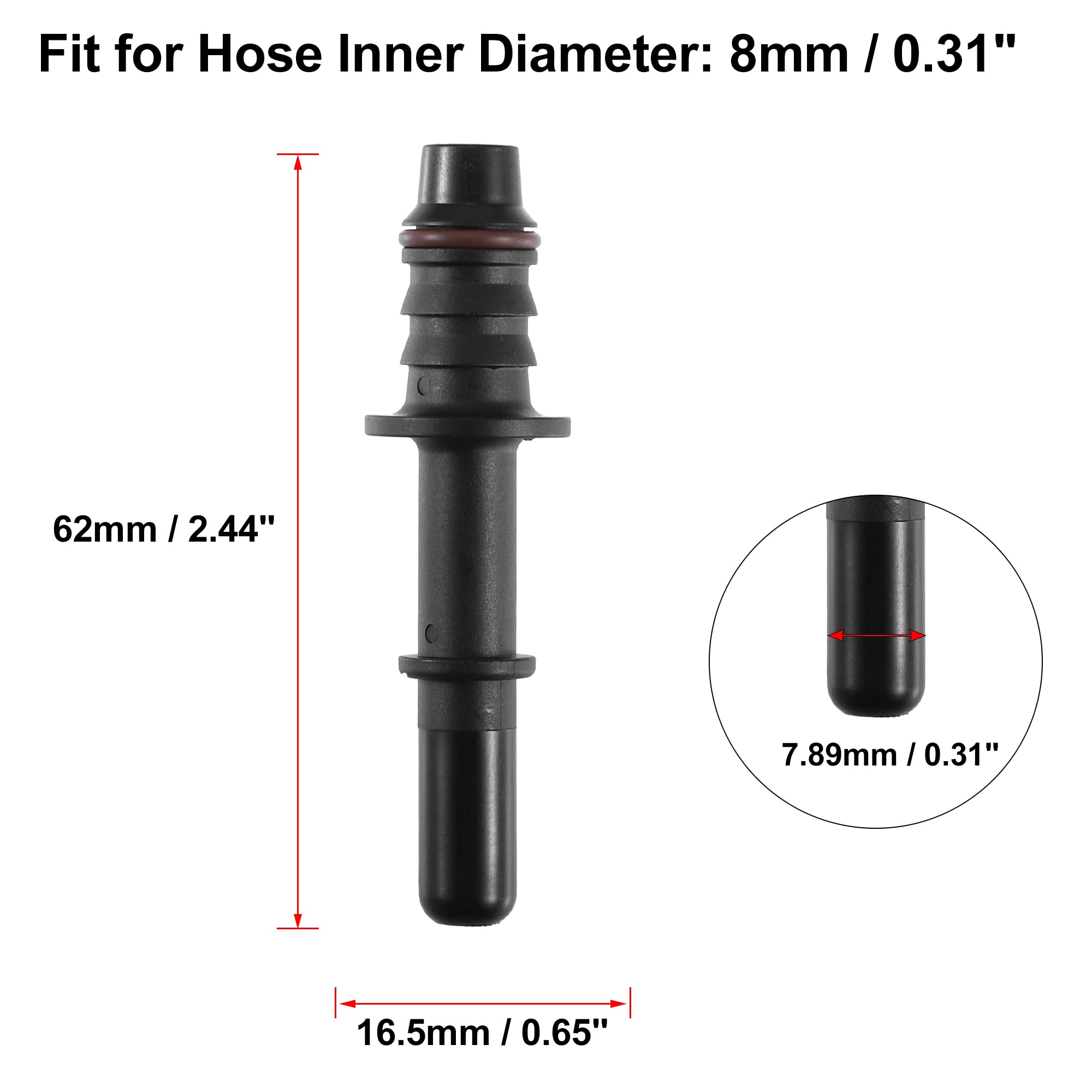 QUARKZMAN Kraftstoffleitung Verbinder 7,89mm ID8 Kraftstoffschlauch Adapter
