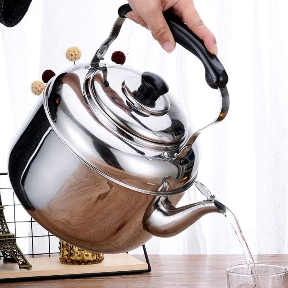 Tea Kettle for Stove Top Whistle Ergonomic Steel Teapot 3L-10L Large Capacity Suitable for Kitchen and Dining Room