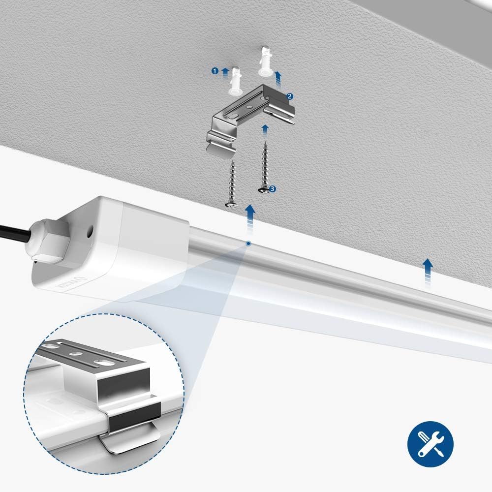Tube LED 120cm 36W 3600lm Blanc Froid 6000K Reglette IP65 Imperméable Luminaire Plafonnier Atelier