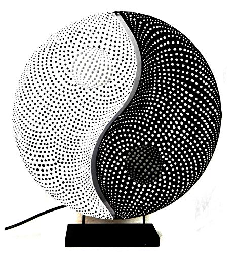 Grande lampe de salon'Yin Yang'. Décoration Zen asiatique