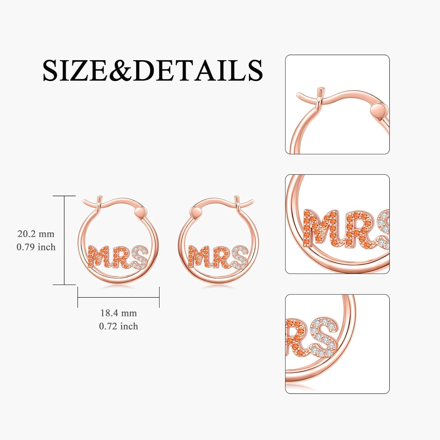 Mrs Earrings Sterling Silver Mrs Earrings for Bride Bachelorette Bride Jewelry for Women