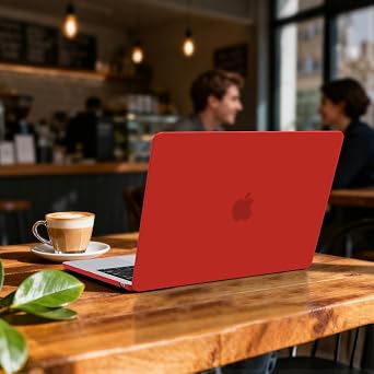 B BELK Compatible with MacBook Air 15 inch Case M5 2026 2025 2024 2023 Release M4 M3 M2 A3448 A3241 A3114 A2941, Matte Plastic Laptop Hard Shell Case+Keyboard Cover+Screen Protecto, Red