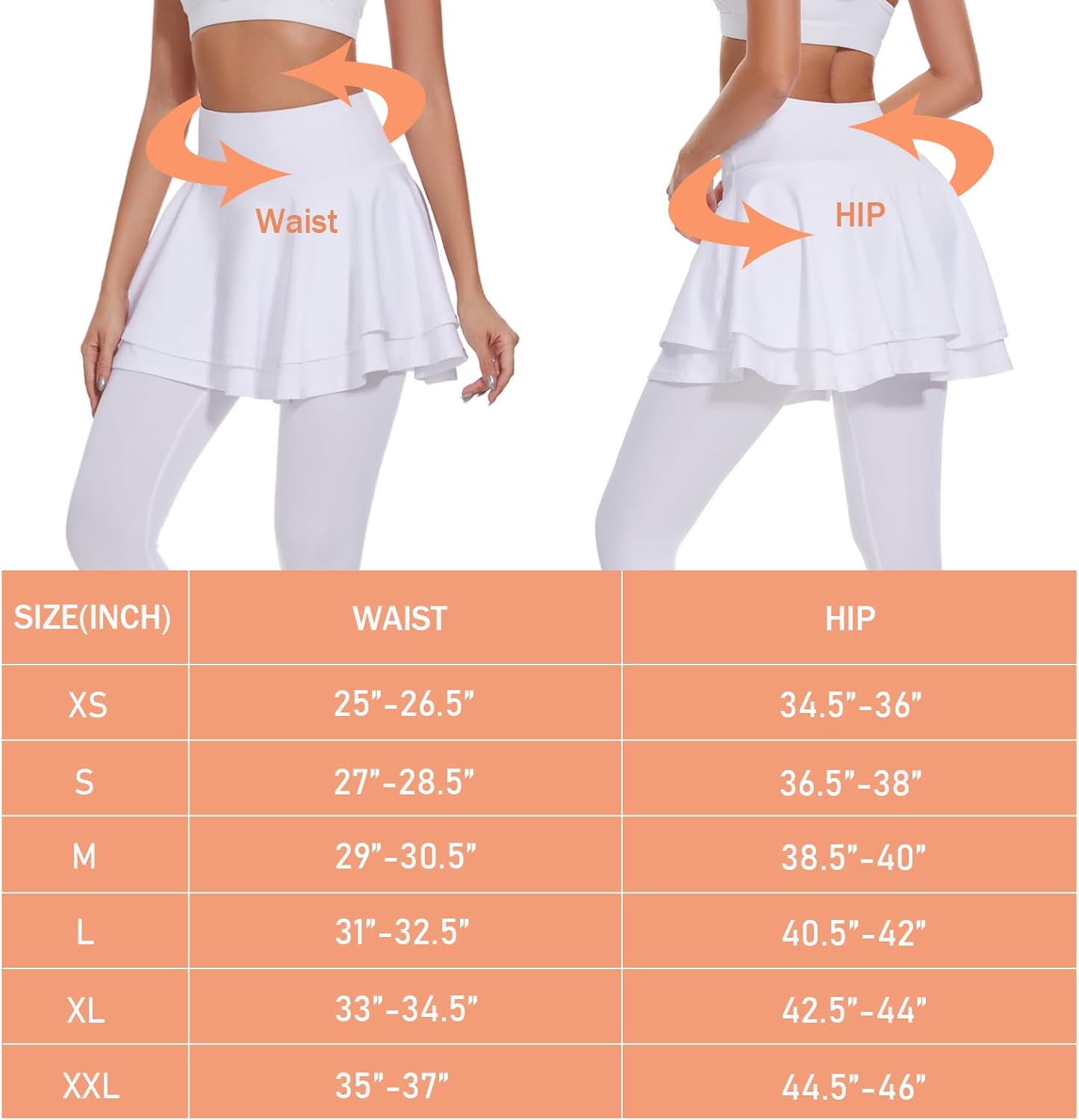 Ultrafun Women's UPF 50+ Capri Skirted Leggings Tights Active Tennis Skirt with Pockets - Image 2