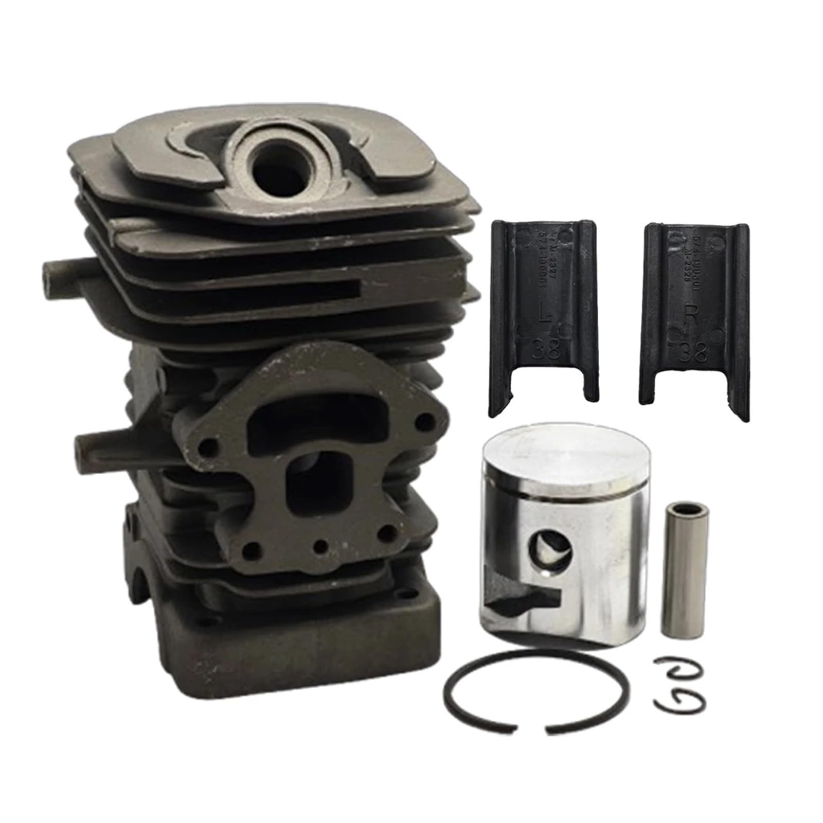 Compatible con Husqvarna 235, 236, 236E, 240, 5450417, con bujía de 39 mm, kit de cilindro y pistón de carburador.