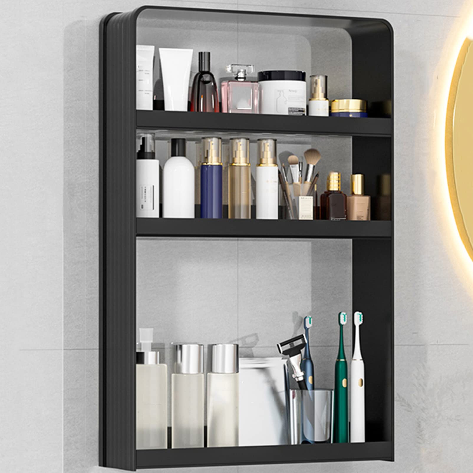 Duschkorb für die Wand im Badezimmer, platzsparendes Aufbewahrungsregal über der Toilette, Medizinschrank hinter der Tür, Duschregal ohne Bohren, Seifenhalter, Shampoo-Organizer, für Wäsche/