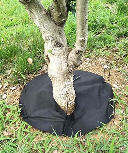 Agfabric Easy-Plant Weed Block Mulch,Tree Mat,Weed Barrier Mat,Round Weed Barrier Fabric,Garden Mat,3.0Oz,Dia-29 (20 Pack,Black) #TOP8