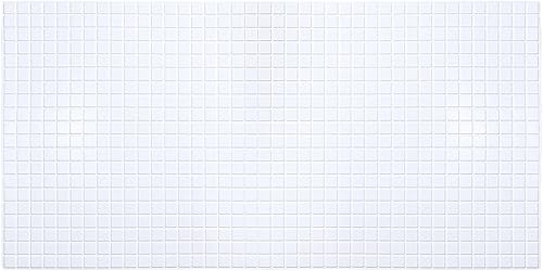 Miniatura 3 de Dundee Deco Panel de pared 3D de mosaico sintético blanco, 3.1 x 1.6 pies (37.8 x 18.9 in), decoración de paneles de pared de diseño interior,