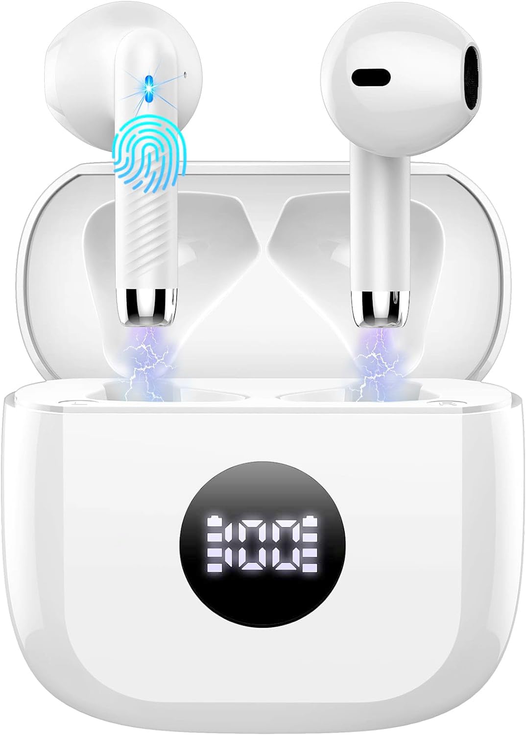 Cuffie Bluetooth Auricolari Bluetooth 5.4, HiFi Stereo Cuffie Wireless | Cuffie in Ear 40 Ore di Riproduzione, 4 ENC Cancellazione Rumore Mic, Cuffie Senza Filo IP7 Impermeabili per iOS/Android