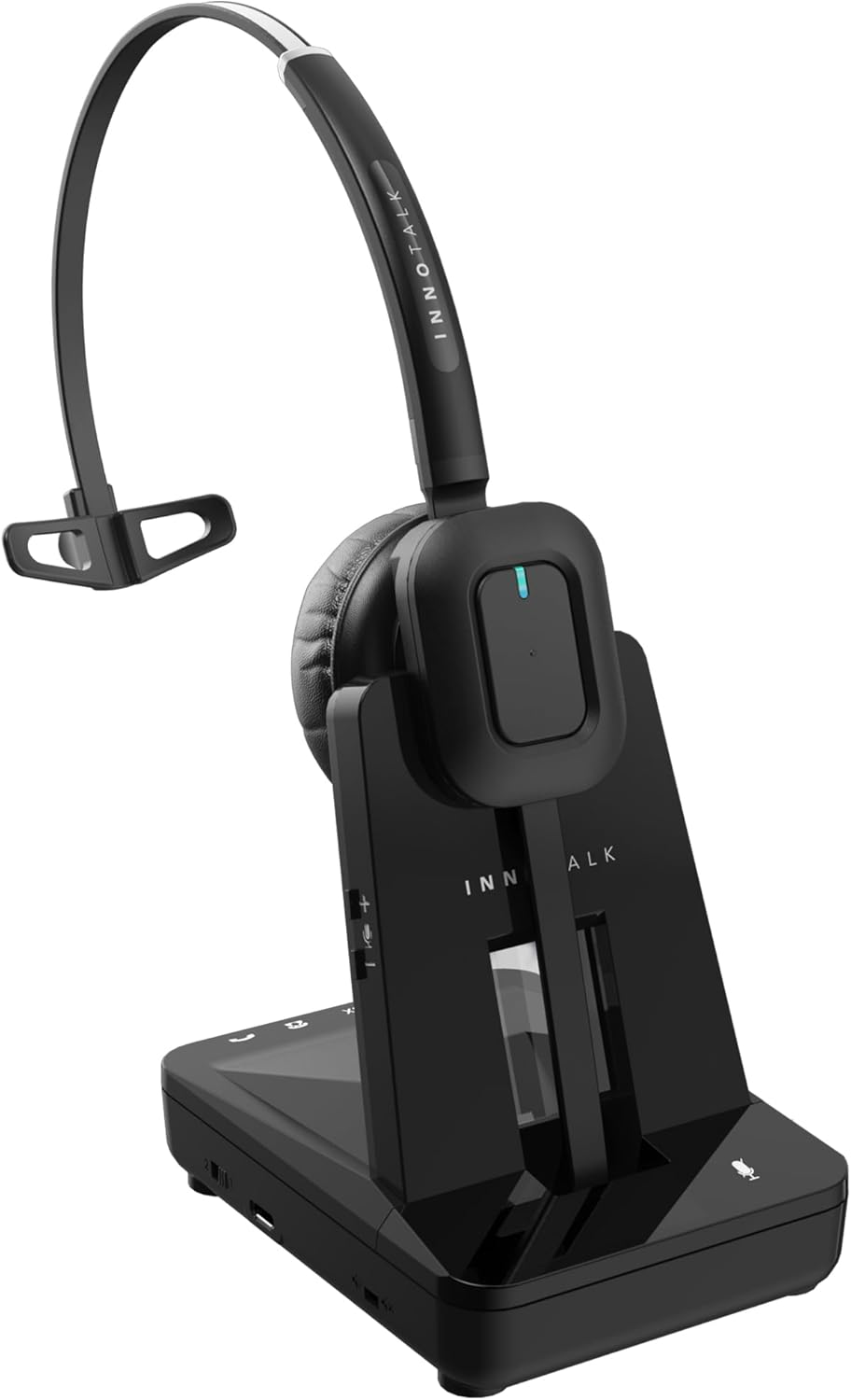 INNOTALK Wireless Headset Compatible with Polycom, Poly All VVX Models VVX150, VVX250, VVX350, VVX450, VVX500, VVX600, VVX1500 etc. – Remote Answering Feature Desk Office Phone Call Center Headset